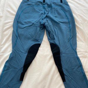 Kerrits Womans Blue Herring bone design Riding Pants Size XL